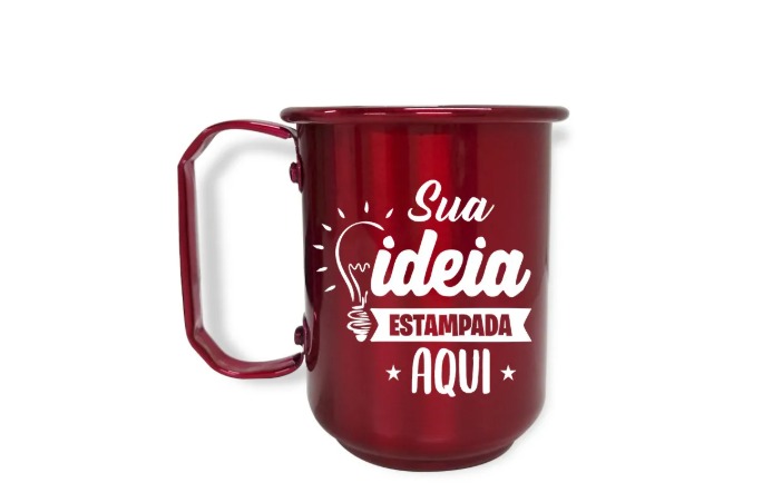 Caneca de Alumínio. 
